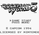 Rockman World 5 (Japan) Title Screen